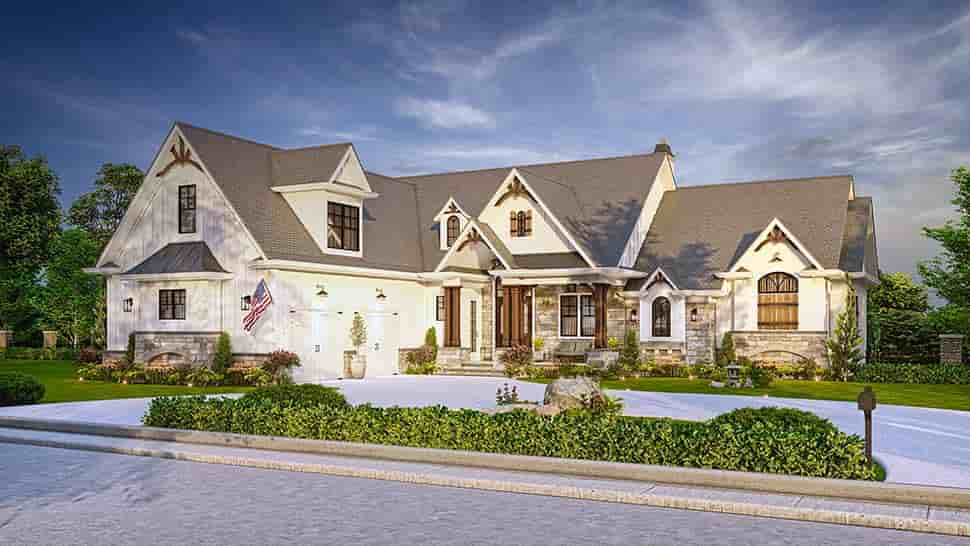 Country, Craftsman House Plan 81660 with 3 Beds, 5 Baths, 2 Car Garage Picture 9