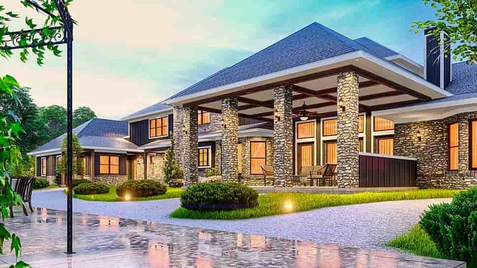 Contemporary House Plan 81662 with 7 Beds, 8 Baths, 5 Car Garage Picture 13