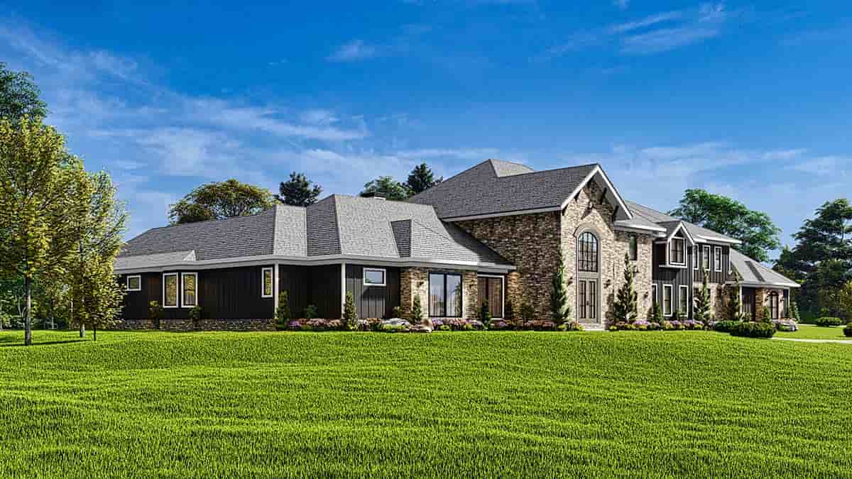 Contemporary House Plan 81662 with 7 Beds, 8 Baths, 5 Car Garage Picture 2