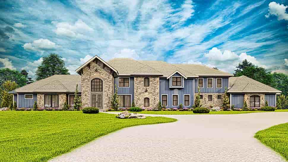 Contemporary House Plan 81662 with 7 Beds, 8 Baths, 5 Car Garage Picture 7