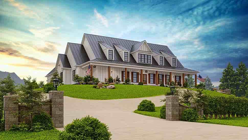Country, Farmhouse House Plan 81663 with 3 Beds, 4 Baths, 2 Car Garage Picture 8