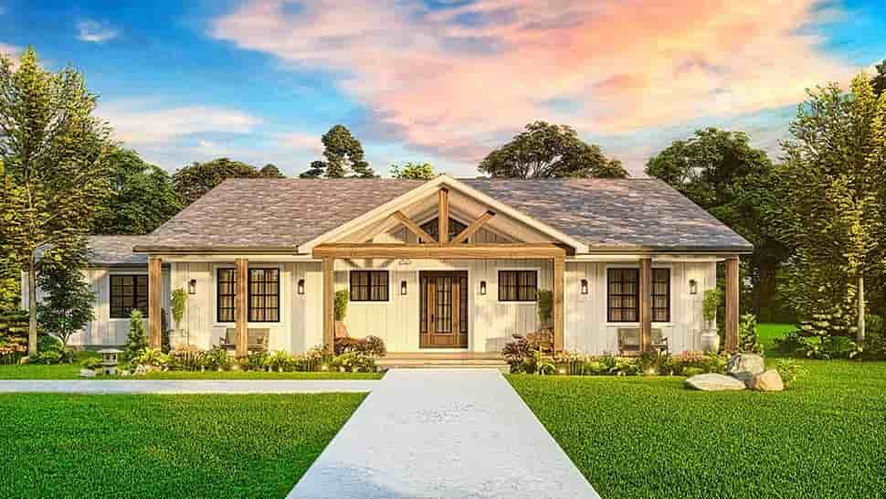 House Plan 81664 - Ranch Style with 2270 Sq Ft, 3 Bed, 2 Bath, 1