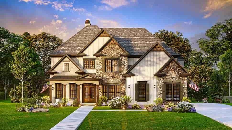 Craftsman, Traditional House Plan 81674 with 5 Beds, 4 Baths, 3 Car Garage Picture 6