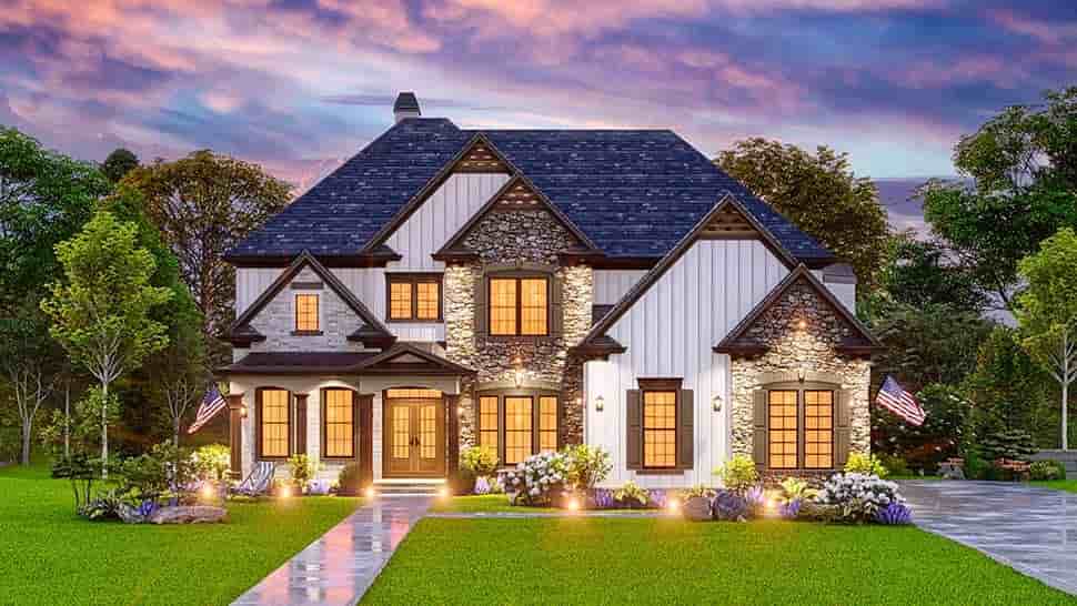 Craftsman, Traditional House Plan 81674 with 5 Beds, 4 Baths, 3 Car Garage Picture 7