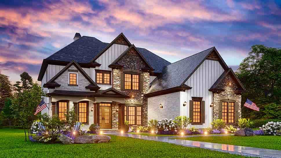 Craftsman, Traditional House Plan 81674 with 5 Beds, 4 Baths, 3 Car Garage Picture 8
