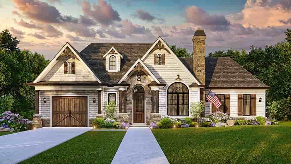 Cottage, Craftsman, Ranch, Traditional House Plan 81676 with 2 Beds, 2 Baths, 1 Car Garage Picture 4