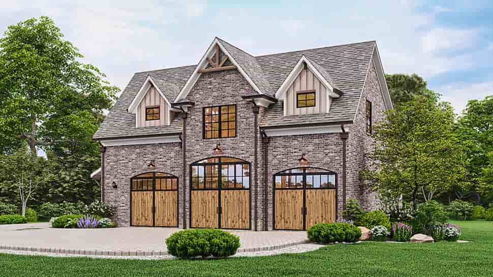 Contemporary, Country, Craftsman, Traditional Garage-Living Plan 81683 with 1 Beds, 1 Baths, 3 Car Garage Picture 11