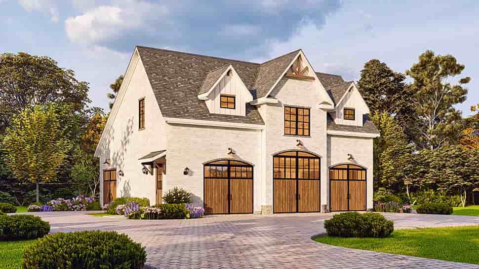 Contemporary, Country, Craftsman, Traditional Garage-Living Plan 81683 with 1 Beds, 1 Baths, 3 Car Garage Picture 6