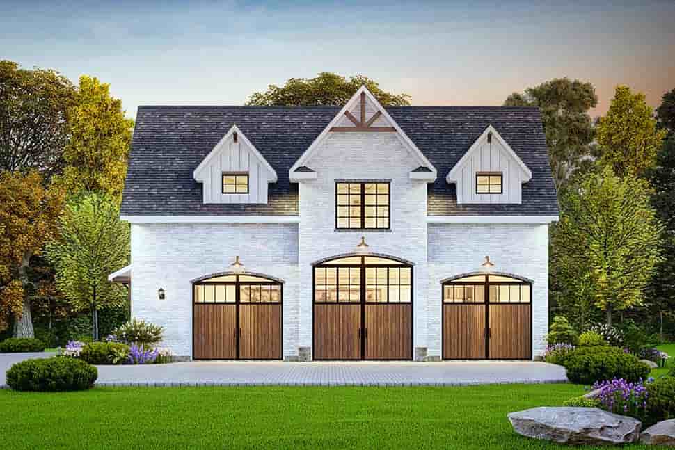 Contemporary, Country, Craftsman, Traditional Garage-Living Plan 81683 with 1 Beds, 1 Baths, 3 Car Garage Picture 7