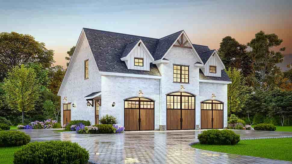 Contemporary, Country, Craftsman, Traditional Garage-Living Plan 81683 with 1 Beds, 1 Baths, 3 Car Garage Picture 8