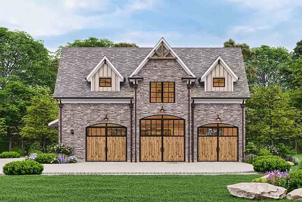 Contemporary, Country, Craftsman, Traditional Garage-Living Plan 81683 with 1 Beds, 1 Baths, 3 Car Garage Picture 9