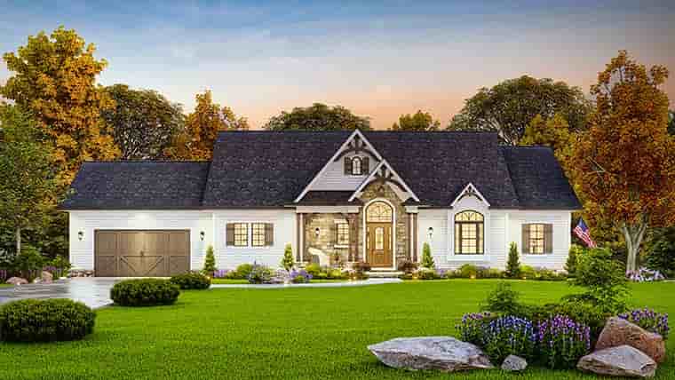 Cottage, Traditional House Plan 81685 with 4 Beds, 4 Baths, 2 Car Garage Picture 5