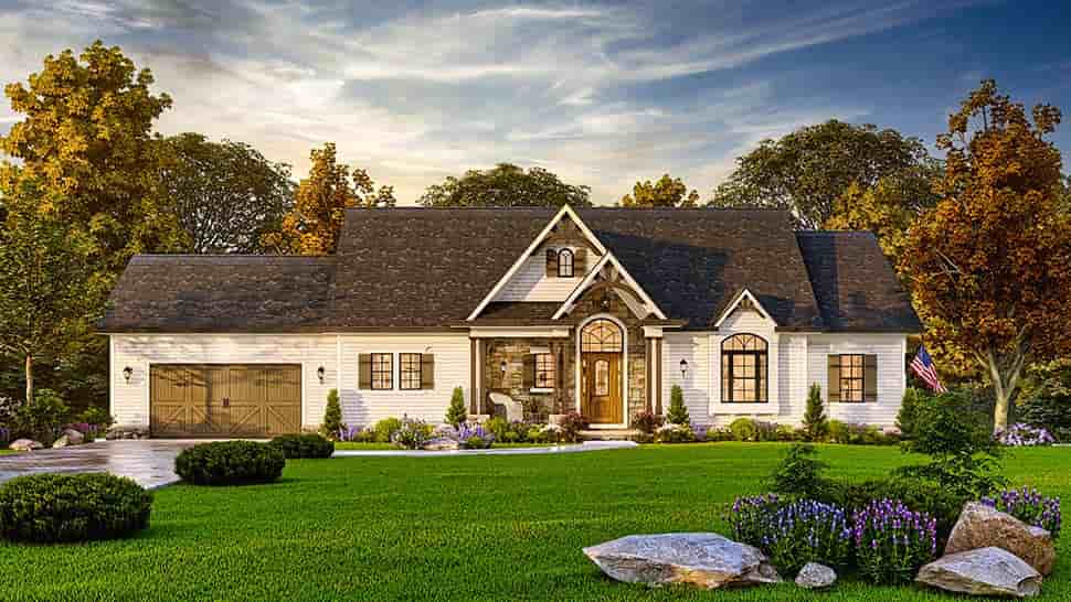 Cottage, Traditional House Plan 81685 with 4 Beds, 4 Baths, 2 Car Garage Picture 7