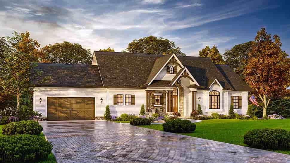 Cottage, Traditional House Plan 81685 with 4 Beds, 4 Baths, 2 Car Garage Picture 8