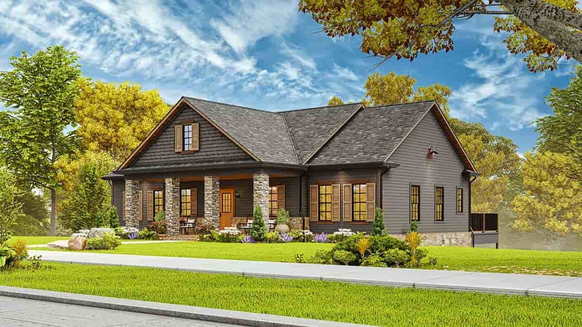 Cottage, Country, Traditional House Plan 81686 with 3 Beds, 2 Baths Picture 1