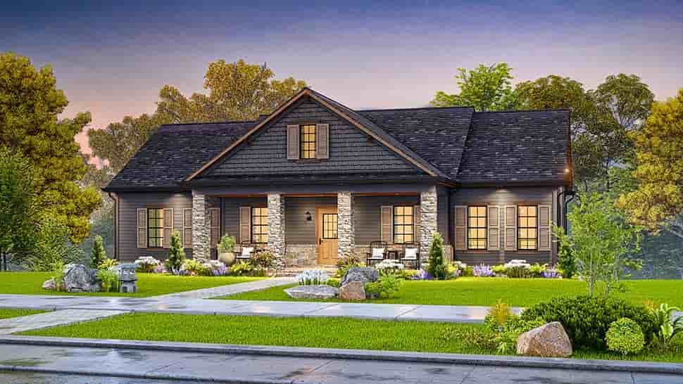 Cottage, Country, Traditional House Plan 81686 with 3 Beds, 2 Baths Picture 3