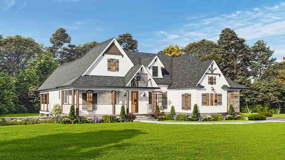 Craftsman, Ranch, Traditional House Plan 81689 with 3 Beds, 3 Baths, 2 Car Garage Picture 2