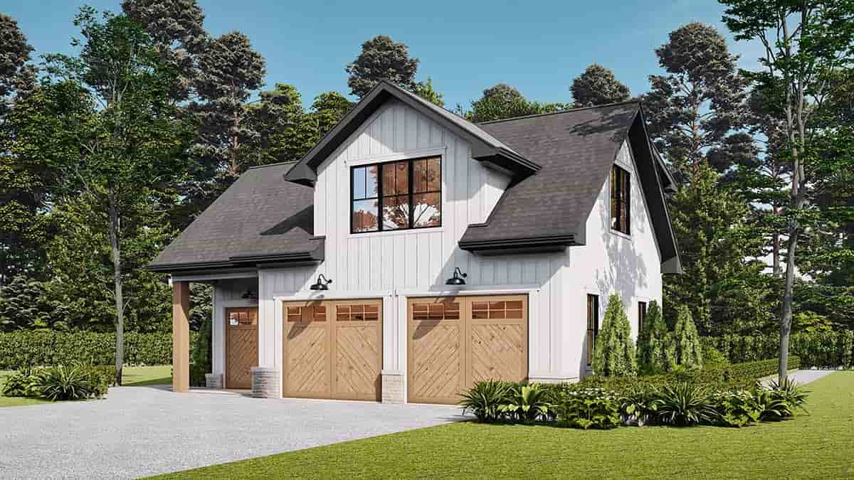Country, Traditional Garage-Living Plan 81691 with 1 Beds, 1 Baths, 2 Car Garage Picture 1