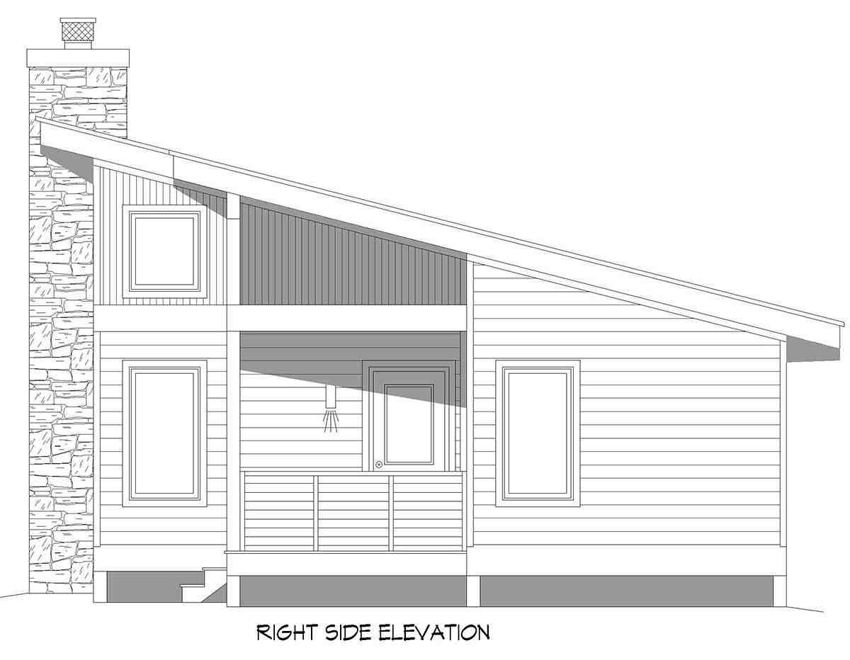 Cottage, Modern House Plan 81702 with 2 Beds, 1 Baths Picture 1