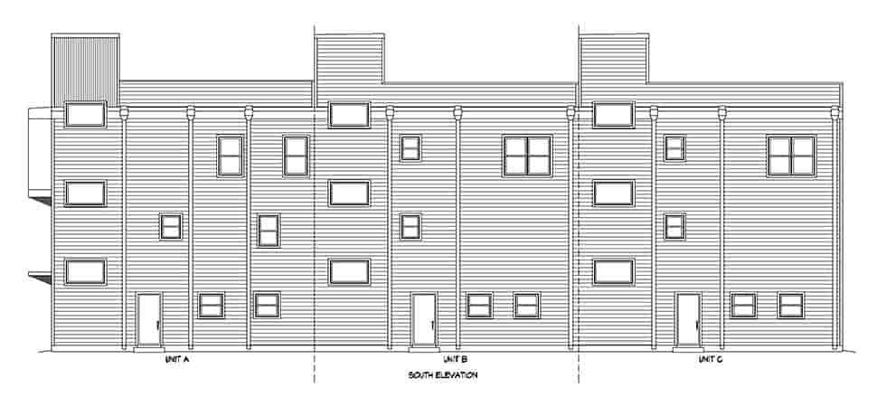 Contemporary, Modern Multi-Family Plan 81712 with 10 Beds, 9 Baths, 6 Car Garage Picture 3