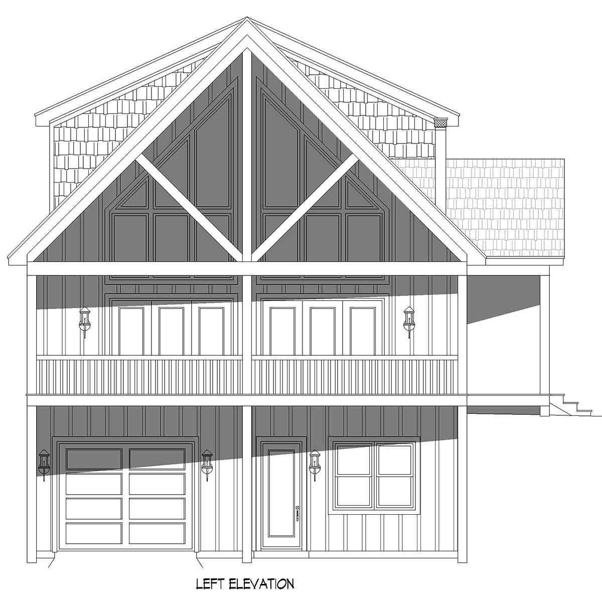 Cabin, Country, Prairie, Traditional House Plan 81718 with 3 Beds, 3 Baths, 1 Car Garage Picture 2