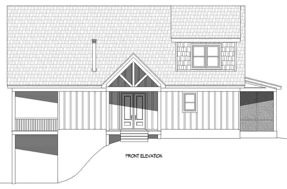 Cabin, Country, Prairie, Traditional House Plan 81718 with 3 Beds, 3 Baths, 1 Car Garage Picture 3