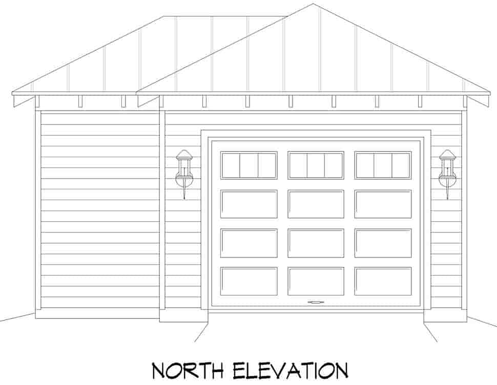Contemporary, Country 1 Car Garage Plan 81722 Picture 3