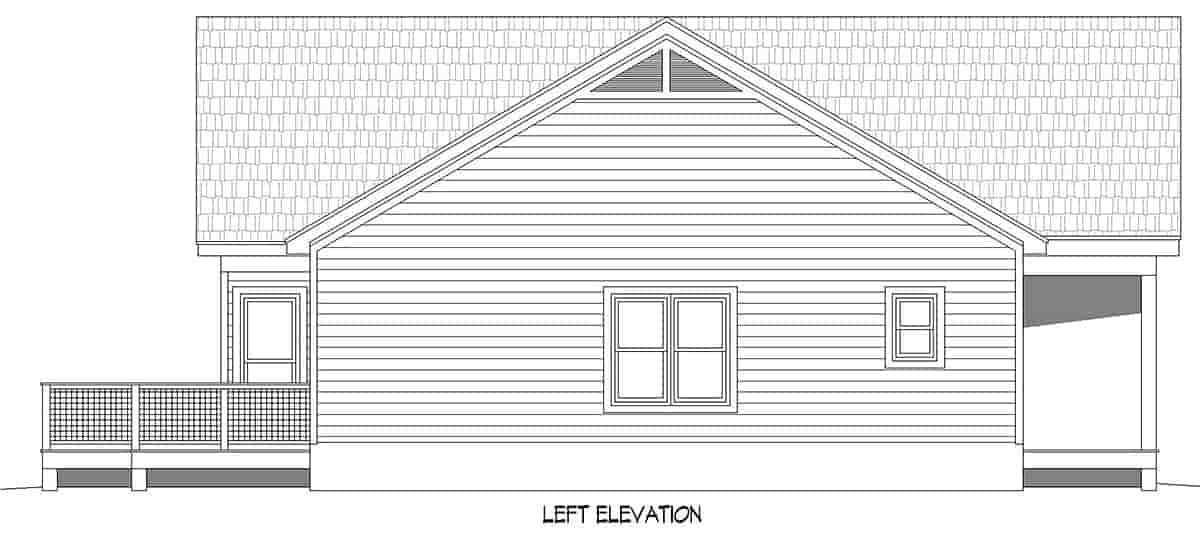 Bungalow, Country, Craftsman, Farmhouse, Prairie, Ranch, Traditional House Plan 81723 with 2 Beds, 2 Baths Picture 2