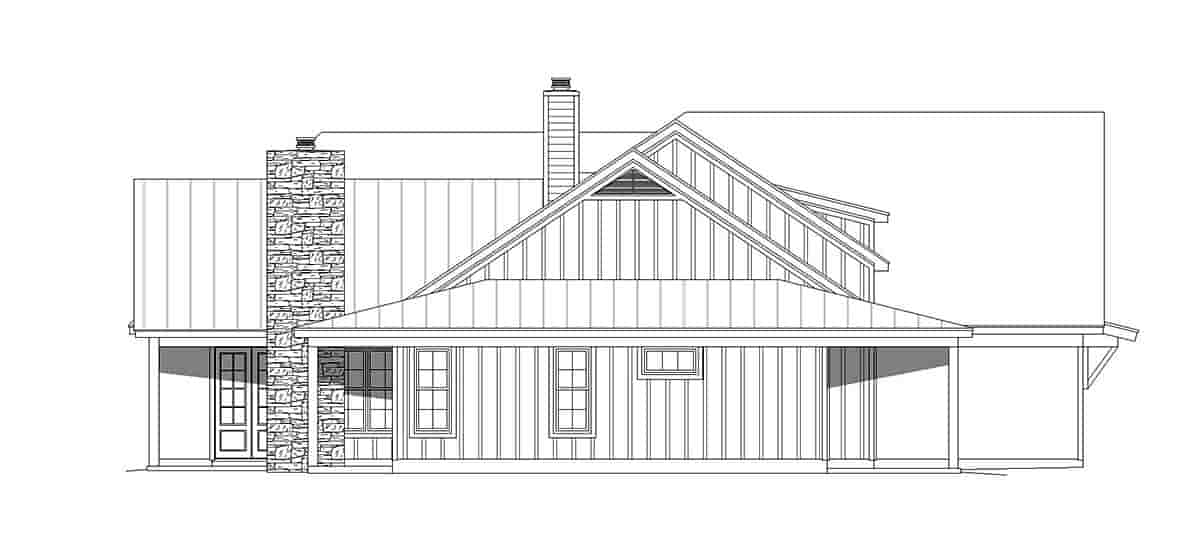 European, French Country, Ranch House Plan 81724 with 2 Beds, 4 Baths, 3 Car Garage Picture 2