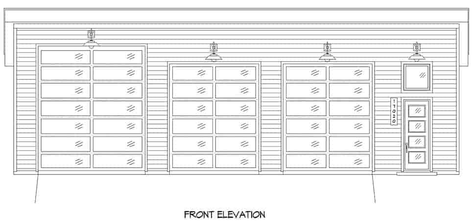 Modern 5 Car Garage Plan 81727, RV Storage Picture 3