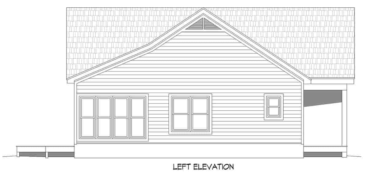 Cottage, Country, Ranch, Traditional House Plan 81736 with 2 Beds, 2 Baths Picture 2