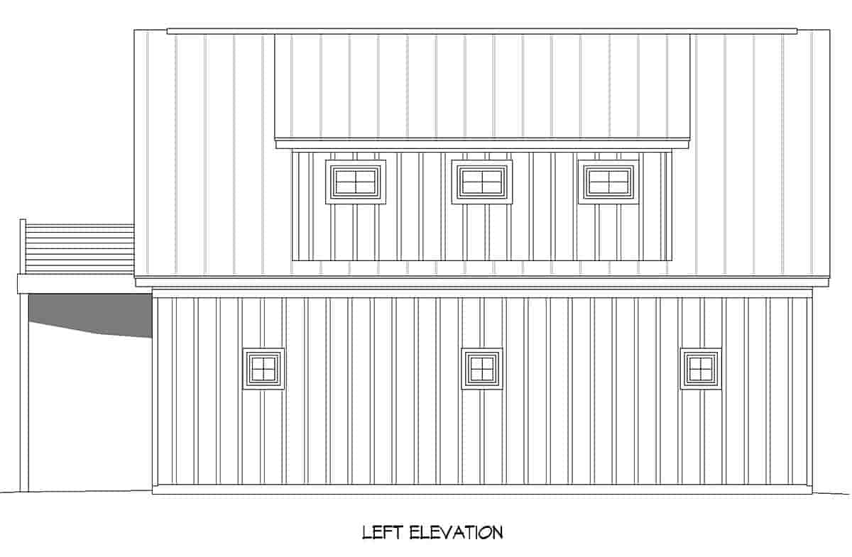 GarageLiving Plan 81739 Farmhouse Style with 1054 Sq Ft, 1 Bed