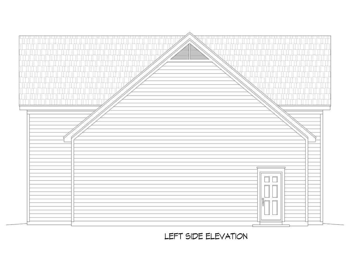 Cottage, Country, Farmhouse, Traditional 3 Car Garage Plan 81763, RV Storage Picture 2