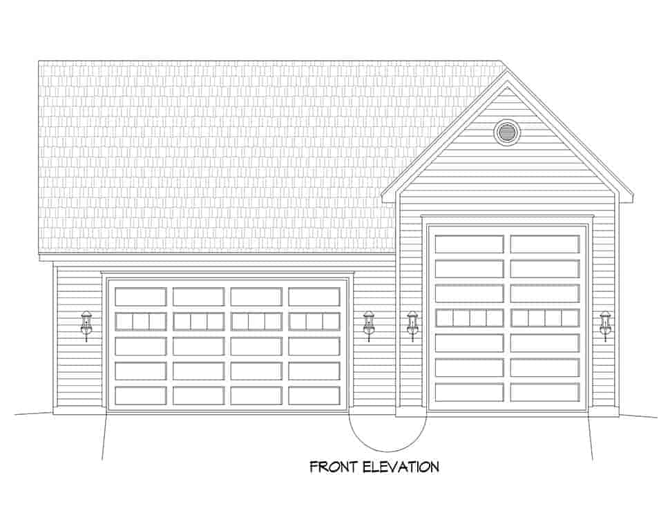 Cottage, Country, Farmhouse, Traditional 3 Car Garage Plan 81763, RV Storage Picture 3
