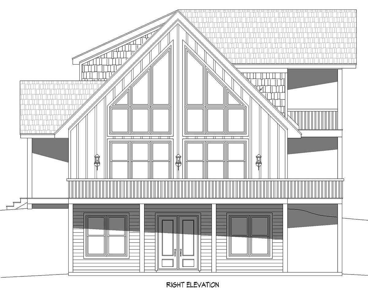 Cabin, Country, Craftsman, French Country, Prairie, Traditional House Plan 81771 with 3 Beds, 4 Baths, 2 Car Garage Picture 1