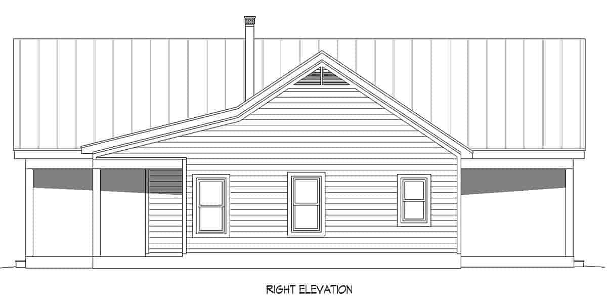 Cabin, Country, Farmhouse, Ranch, Traditional House Plan 81781 with 2 Beds, 2 Baths, 2 Car Garage Picture 1