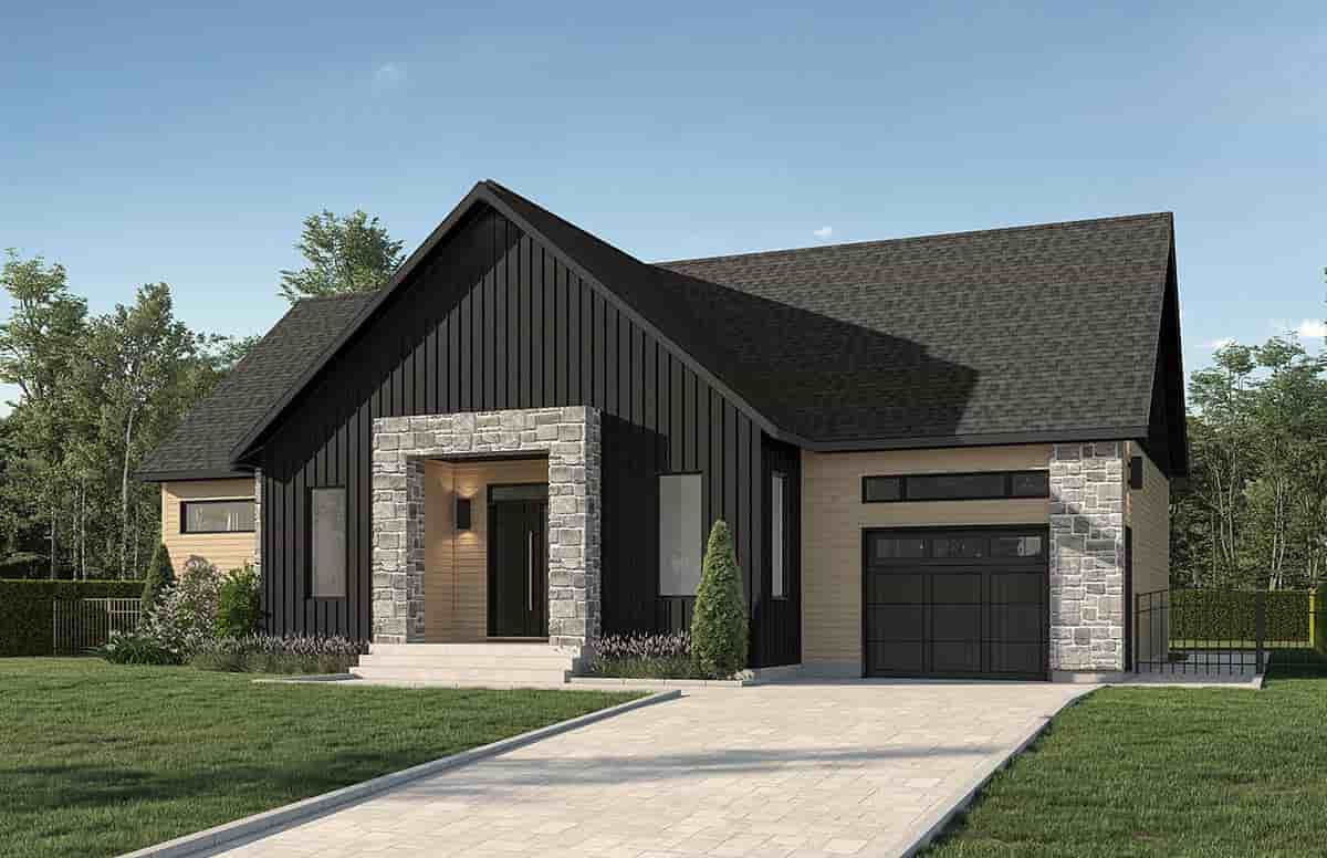 Cabin, Contemporary, Cottage, Modern, Ranch House Plan 81806 with 2 Beds, 1 Baths, 1 Car Garage Picture 1