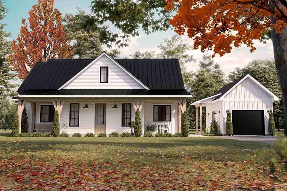 Country, Farmhouse, Traditional House Plan 81832 with 3 Beds, 2 Baths, 1 Car Garage Picture 2