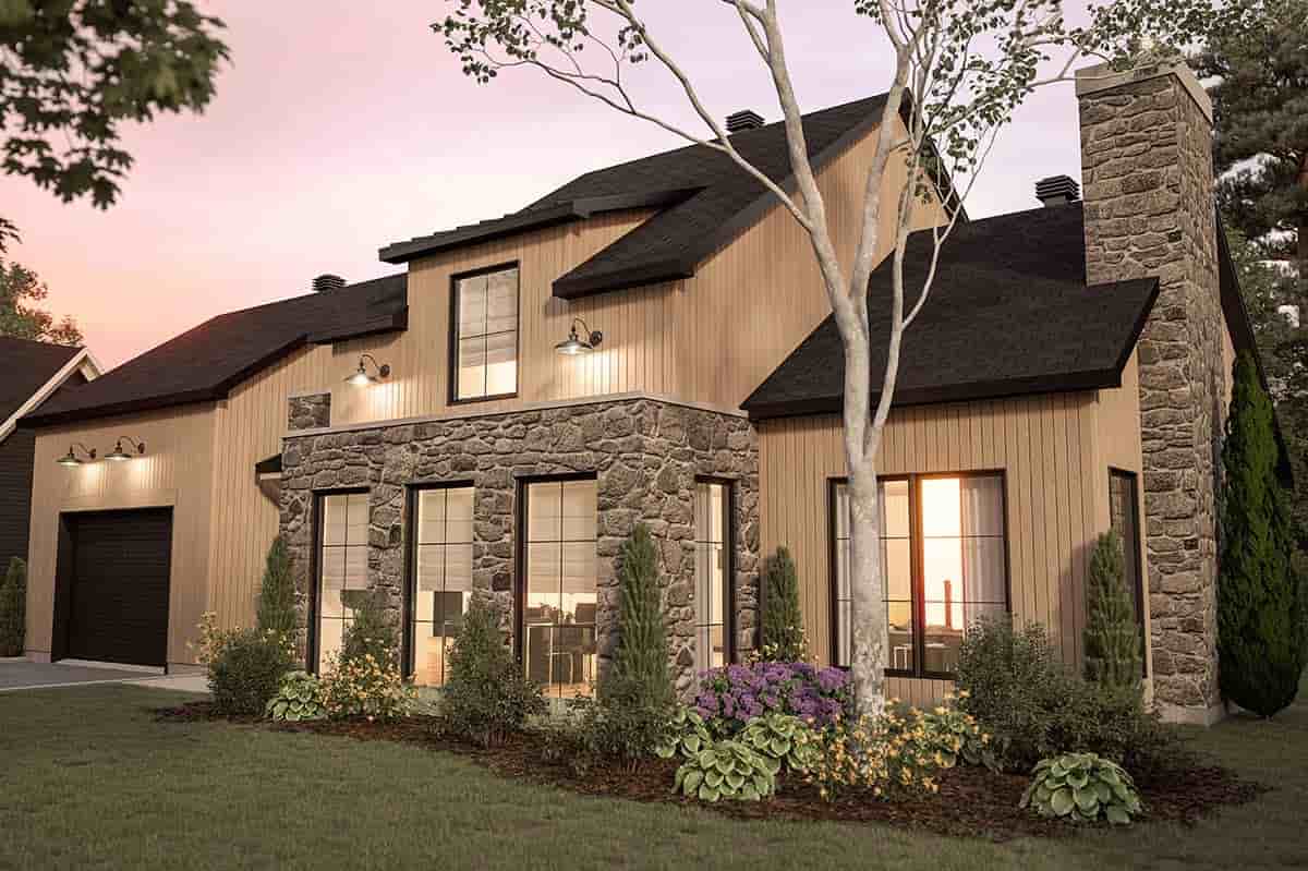 Contemporary, Craftsman, European, Farmhouse House Plan 81855 with 3 Beds, 3 Baths, 1 Car Garage Picture 1