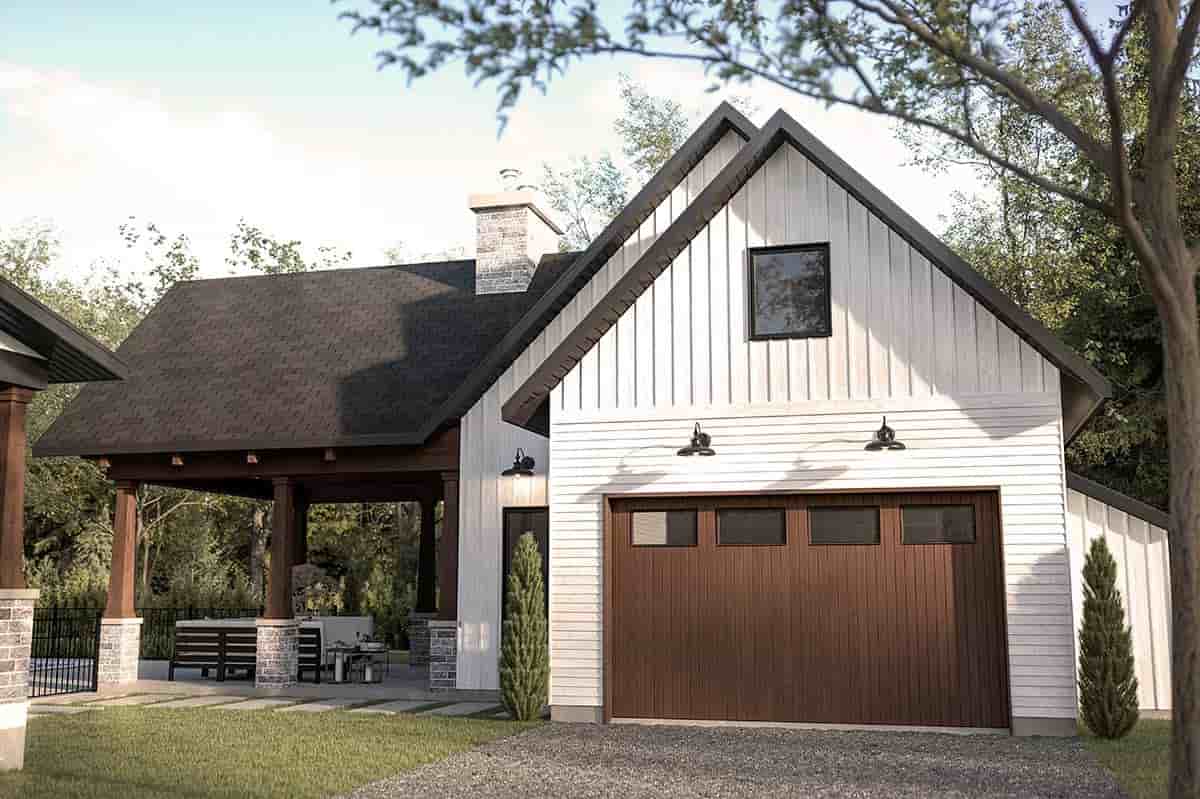 Country, Craftsman, Farmhouse, Traditional 1 Car Garage Plan 81860 Picture 1