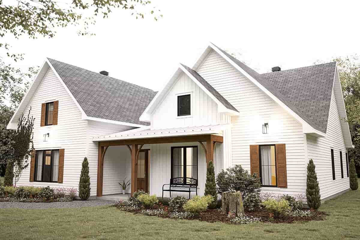 Farmhouse, French Country, Ranch House Plan 81863 with 4 Beds, 3 Baths, 1 Car Garage Picture 1