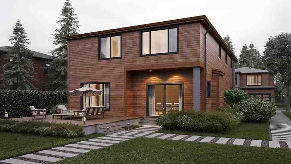 Modern House Plan 81904 with 4 Beds, 3 Baths, 2 Car Garage Picture 2