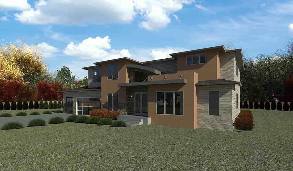 Contemporary, Modern House Plan 81905 with 5 Beds, 4 Baths, 3 Car Garage Picture 1