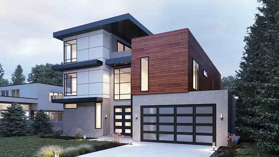 Modern House Plan 81915 with 4 Beds, 5 Baths, 2 Car Garage Picture 2