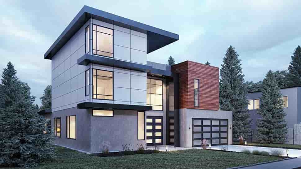 Modern House Plan 81915 with 4 Beds, 5 Baths, 2 Car Garage Picture 3