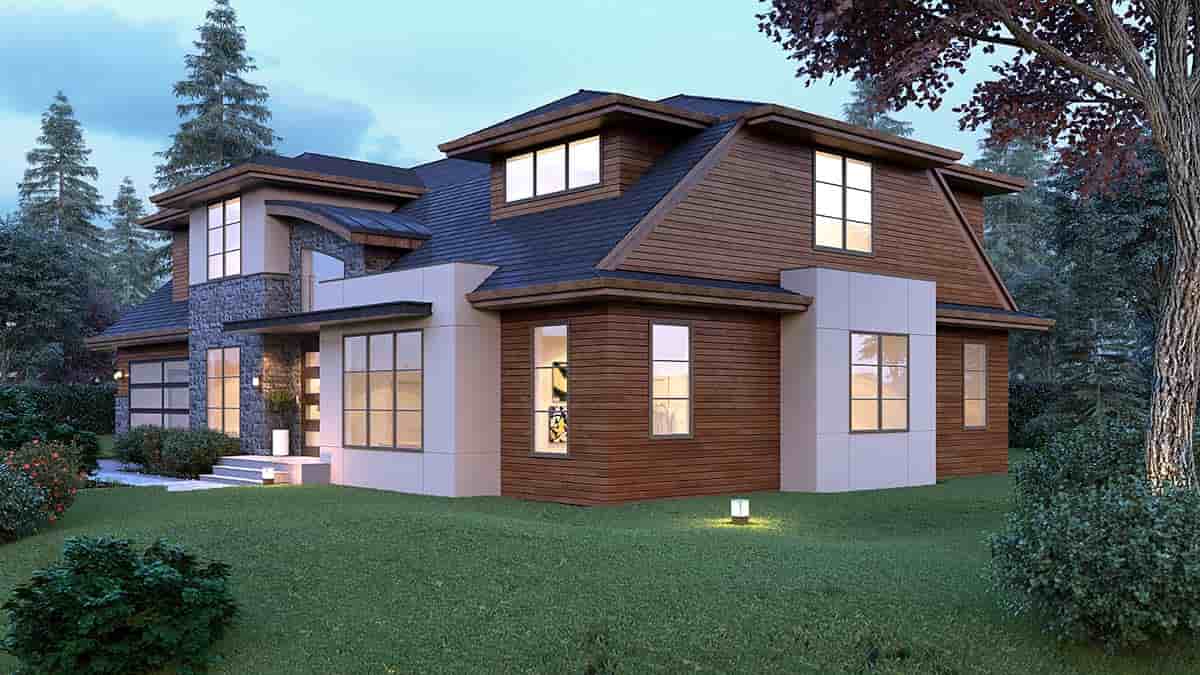 Contemporary, Modern House Plan 81917 with 4 Beds, 4 Baths, 2 Car Garage Picture 1