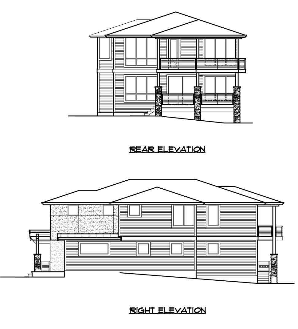 Modern House Plan 81920 with 4 Beds, 4 Baths, 3 Car Garage Picture 4