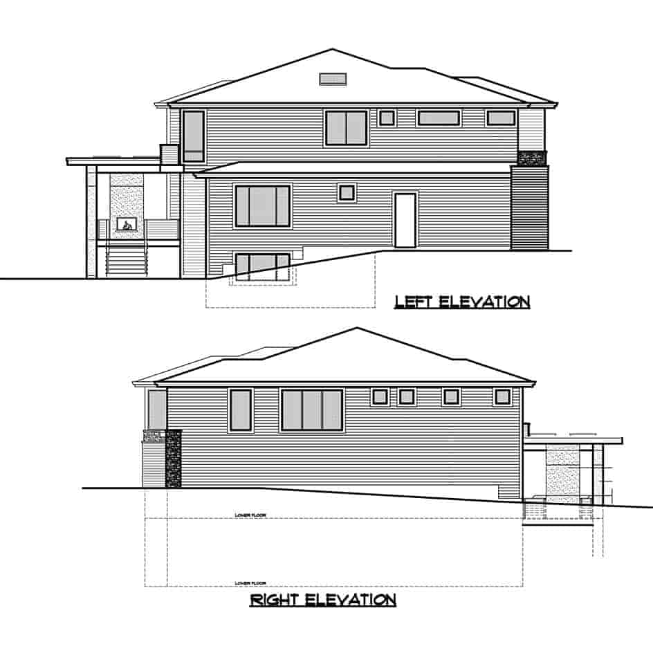 Contemporary, Modern, Prairie House Plan 81929 with 5 Beds, 6 Baths, 3 Car Garage Picture 4