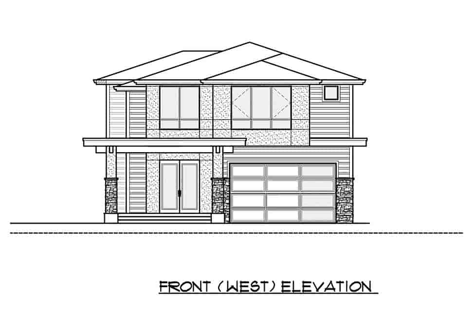 Contemporary, Modern House Plan 81931 with 4 Beds, 4 Baths, 2 Car Garage Picture 3
