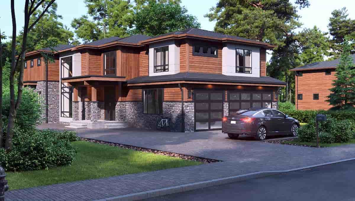Contemporary, Modern House Plan 81934 with 3 Beds, 4 Baths, 3 Car Garage Picture 1